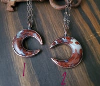 Image 2 of Moss Agate Crescent Moons