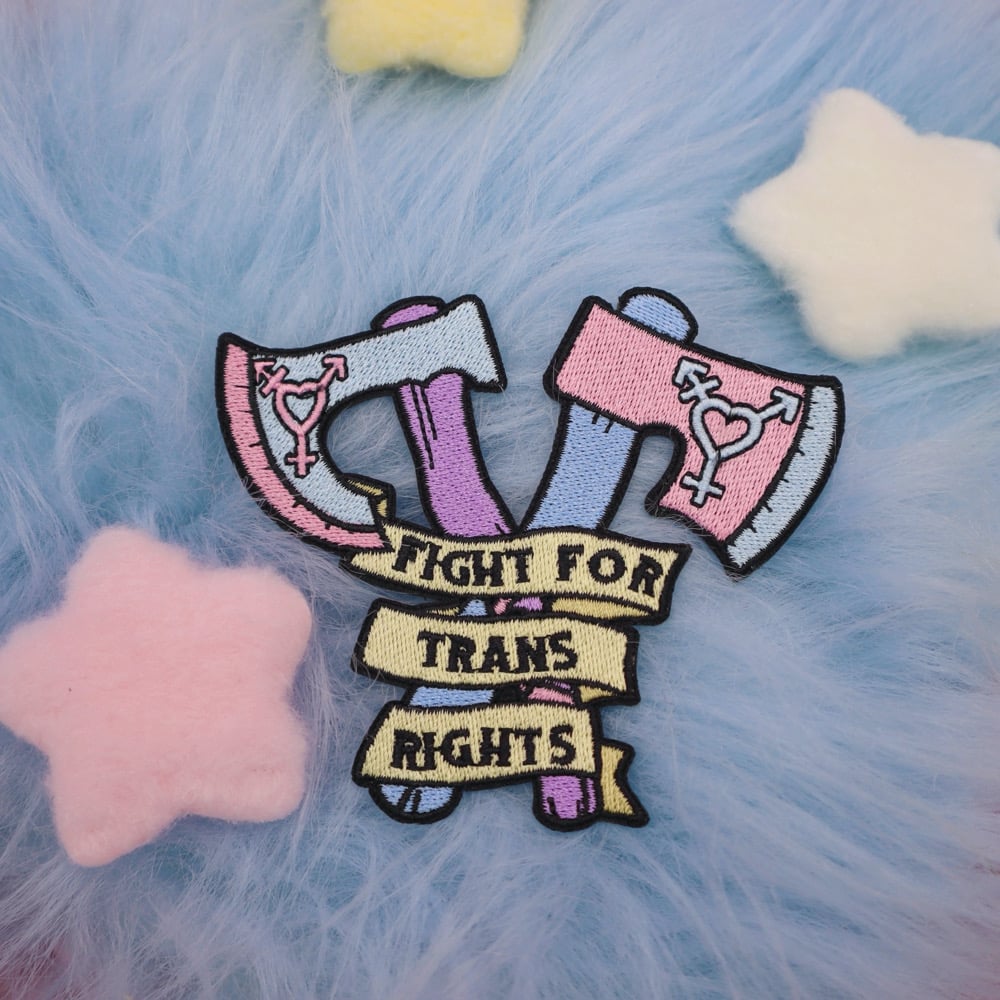 Image of Fight For Trans Rights Iron-on Patch
