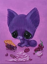 Purple Cat Rainbow Collection Art Print