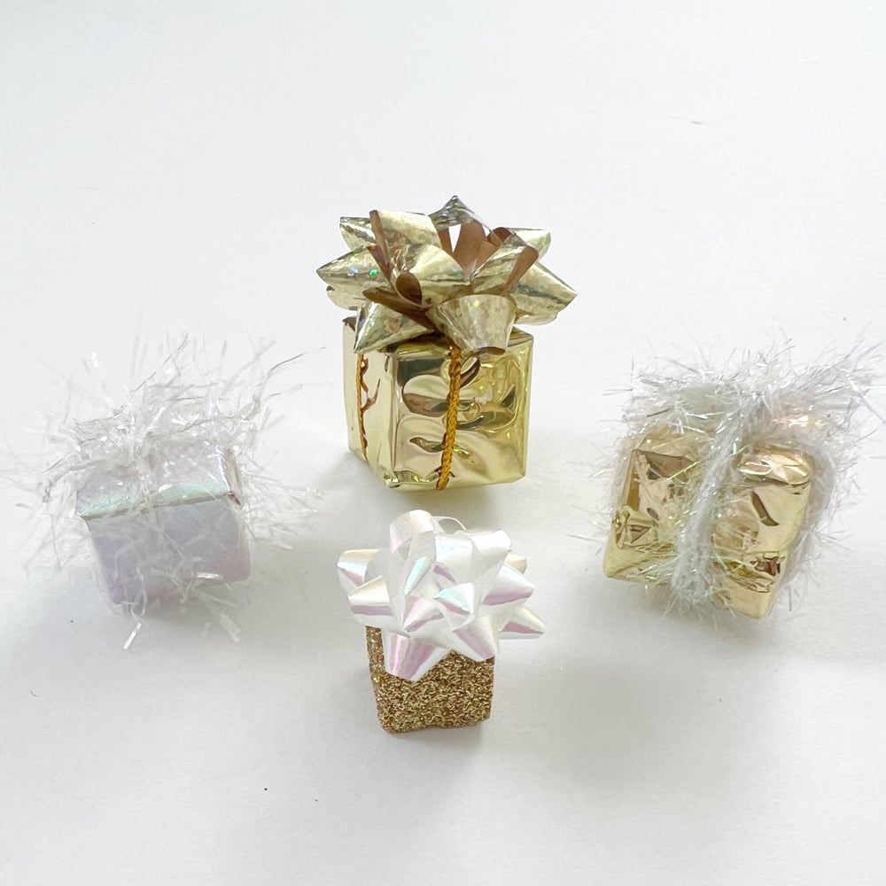 Image of Gold, Iridescent and White Christmas Present Bundle