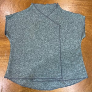 Image of Light Green marle short sleeve wrap vest L-XXL