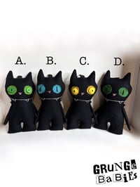 Image 1 of Black Cat Grunge Baby Bag Charms