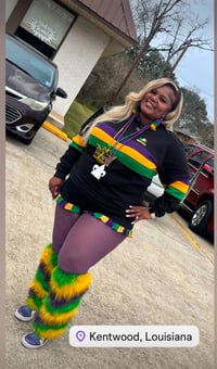 Image 1 of Unisex Black Mardi Gras pullover 