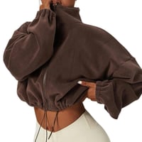 Image 6 of Fleece Crop Sweatshirt