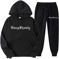 Gwapshawty Blk Jogger Set (old English)