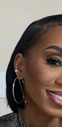 Image 1 of Natalia Silver Hoop Earrings