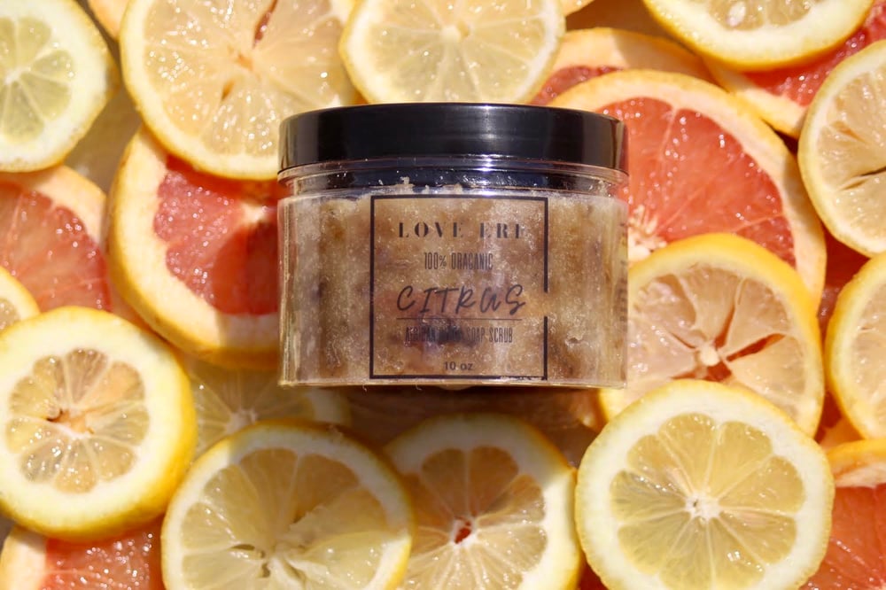 Image of Citrus African Black soap scrub 