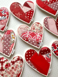 Image 1 of Readymade Patchwork Heart Decoration 