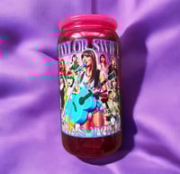 Image 2 of Eras Tour Collage - 16 OZ Glass Cup