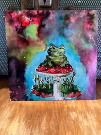 Image 1 of This old frog on Toadstool Square print