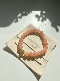 Image 1 of peach moonstone bracelet 橙月光手链
