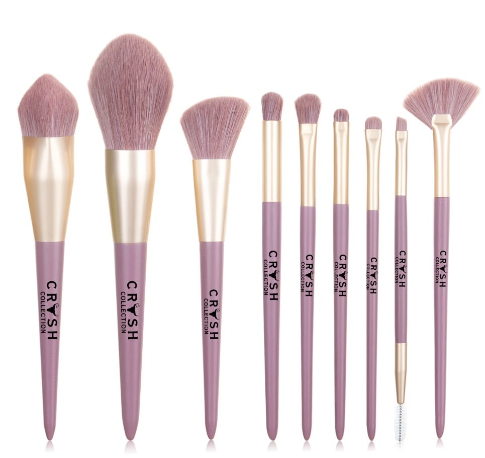 CRUSH Beauty 9pc Makeup Brush Set