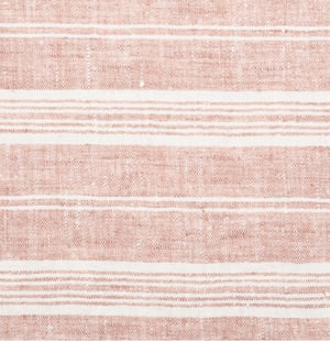 Image of linen striped fitted bedsheet
