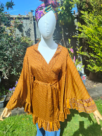 Image 4 of Amara Wrap dress - mustard 10-16 uk