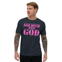 Image 5 of Soldier For God PINK Fitted Short Sleeve T-shirt