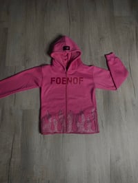 Image 1 of PINK FOENOF FLAMES ZIP UP 