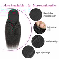 Image 2 of Kinky Straight Ponytail Extension-Remy 