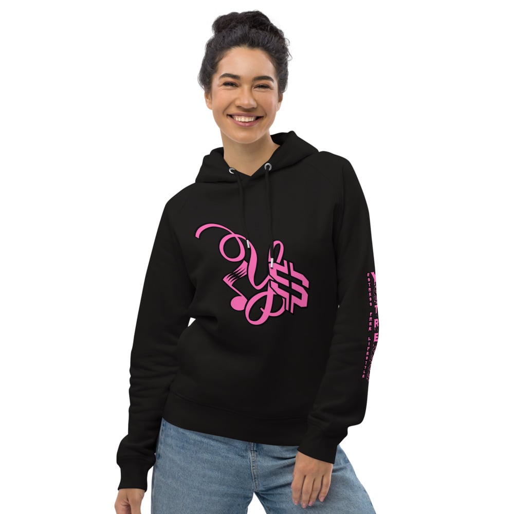 Image of YSDB Exclusive Neon Pink and Black Unisex pullover hoodie 