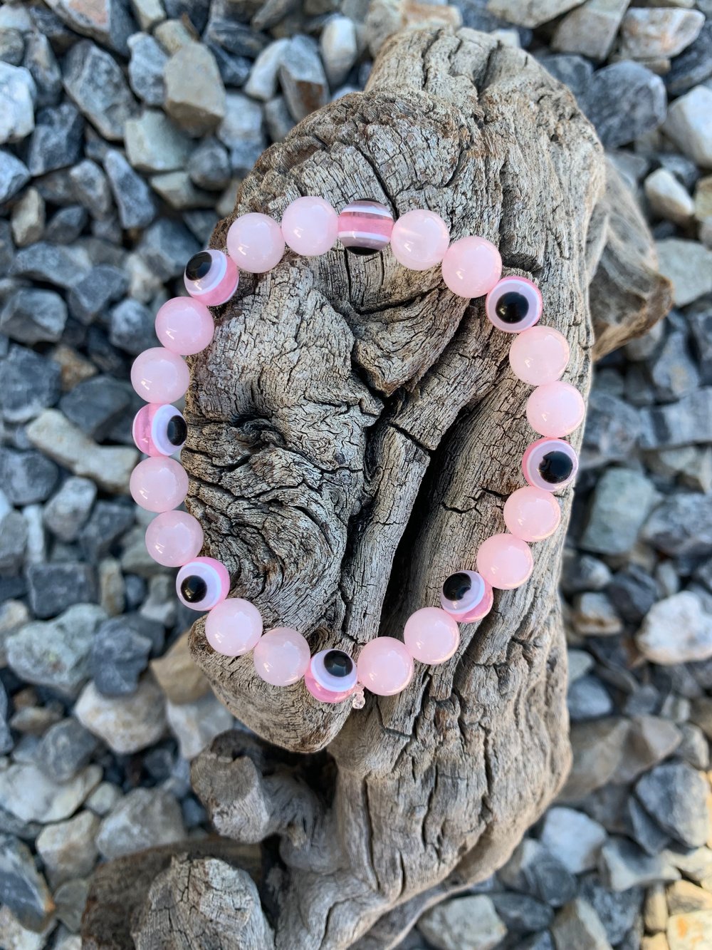Image of Reiki Charged Mal De Ojo Rose Mama Bracelet