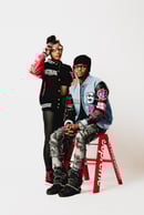 Image 1 of Black Letterman Jacket 