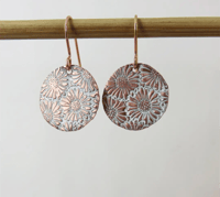 Image 2 of 830° Enamel Daisy Drop Earrings