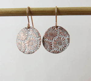 Image of 830° Enamel Daisy Drop Earrings