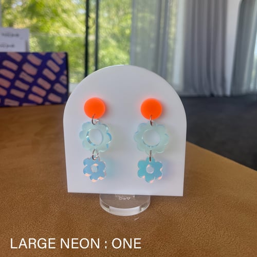 Image of NEON : Large Flower Dangles