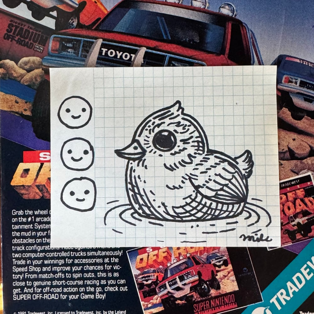 Image of Fat Bird Sharpie Sketch #184