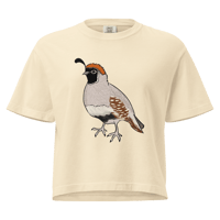 Image 4 of “Pepper the Quail” heavyweight boxy tee