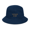 “Wicker Babe” denim bucket hat