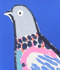 Image 2 of Cobalt blue Monoscreenprint pigeon 