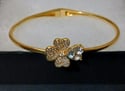 Gold Clover Fashion Bangle
