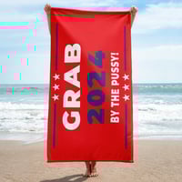 Image 2 of Grab 2024 By The Pussy! Towel from PatriotsCo.com