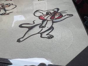 Image of Original 1950’s “Painless Nell” Bowen “US Navy Sailor” Acetate Stencil & “PN” etching