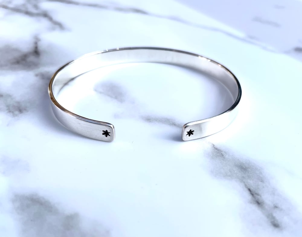 Sterling Silver Cuff Bracelet 'FUCK CANCER'. Hand Stamped Silver Cuff F*ck Cancer 925