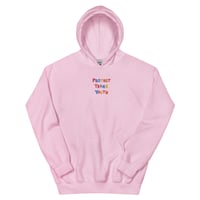Image 3 of PROTECT TRANS YOUTH  - Embroidered Hoodie (multi coloured)