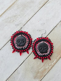 Image 1 of Black Skull earrings