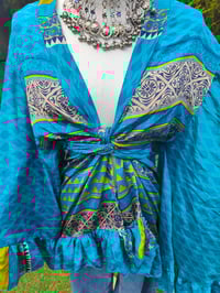 Image 6 of Amara Wrap dress - Turquoise yellow