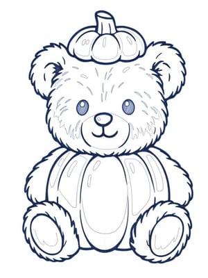Image of Pumpkin Bear art prints 5 x 7