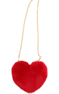 Image 1 of Red Heart Shaped Bag