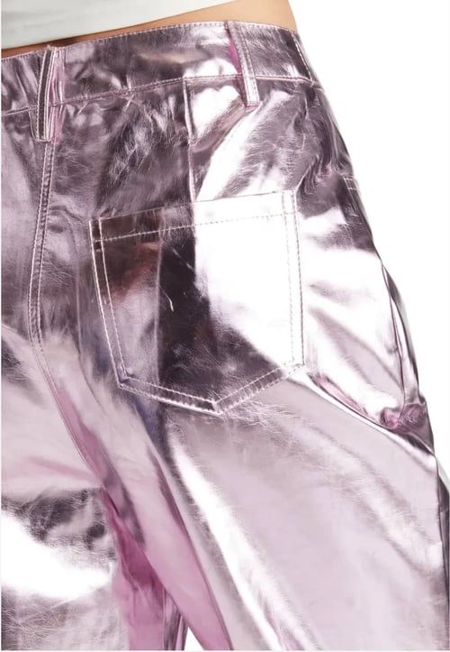 Image of Lupe Metallic Pants- Pale Pinkl