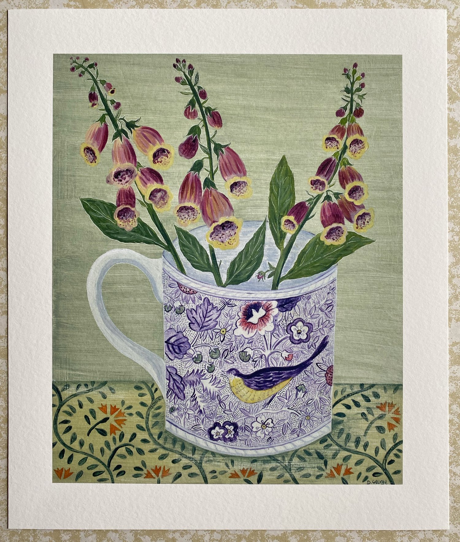 Image of Three Foxgloves Giclee print