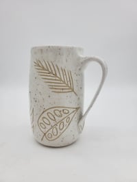 Image 4 of White Leaf Mug 