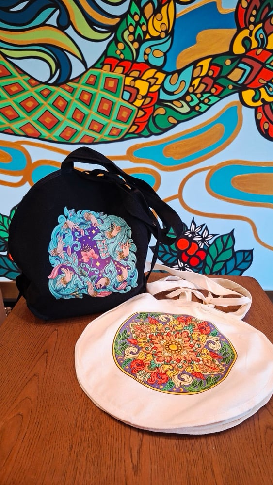 Image of Moon Tote Bags 
