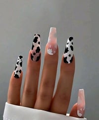 24 pcs Cow girl print nails 