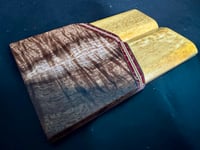 Image 3 of Giraffe Bone & Curly Koa Segmented Knife Scales