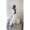 White and Black Button Co Ord 