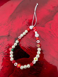 Image 3 of Red , Cream & White mobile phone charm