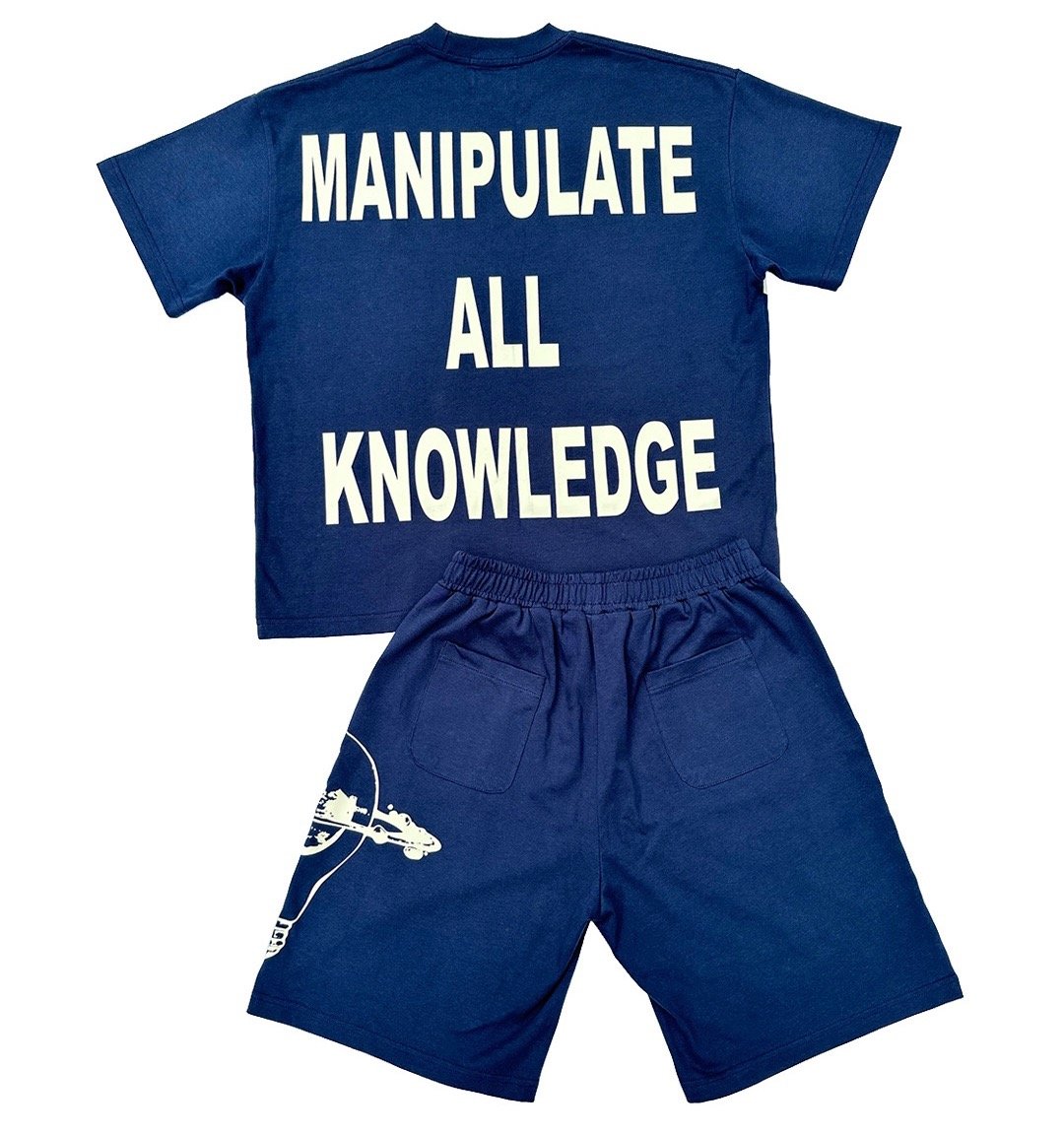 Image of Logo T-Shirt & Shorts Set (Navy Blue) 