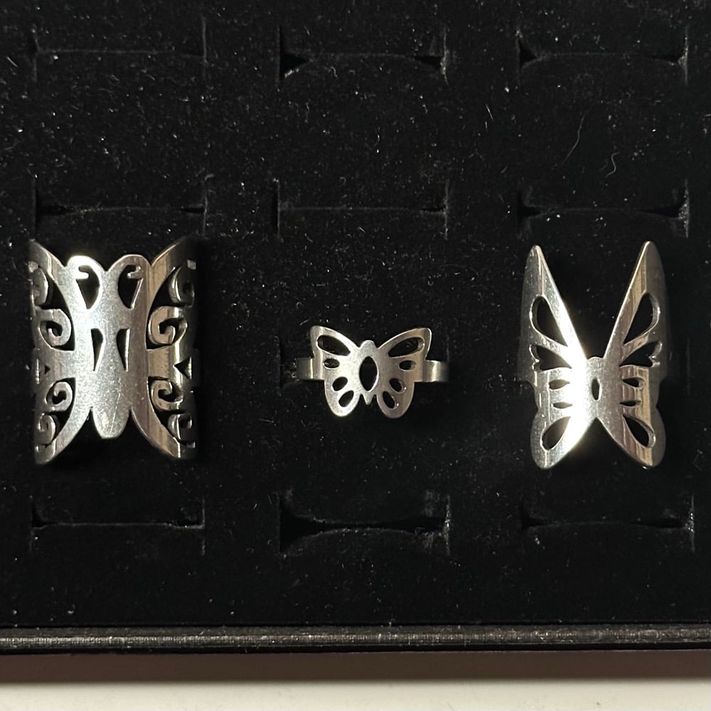 Image of butterfly rings